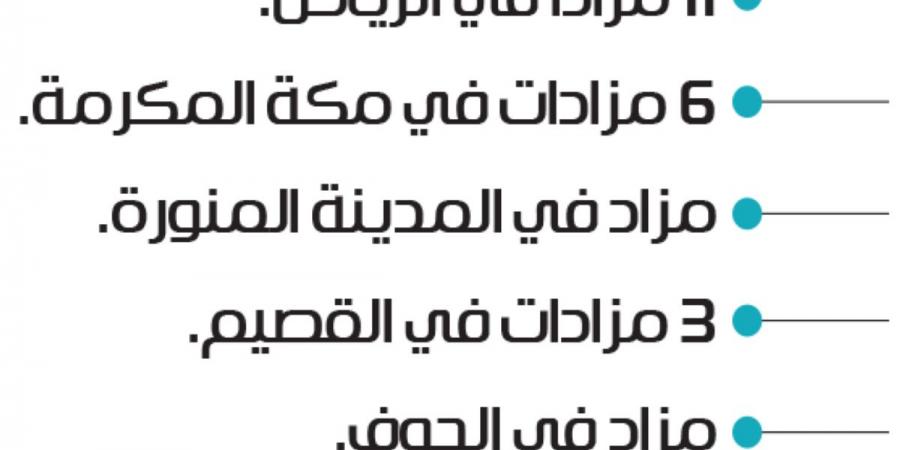 33 مزادا لبيع 391 عقارا في 12 منطقة